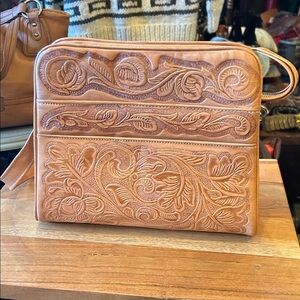 Embossed Leather Crossbody Bag